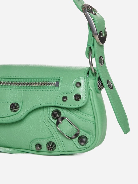 Light green leather Le Cagole Sling XS shoulder bag