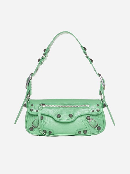 Light green leather Le Cagole Sling XS shoulder bag