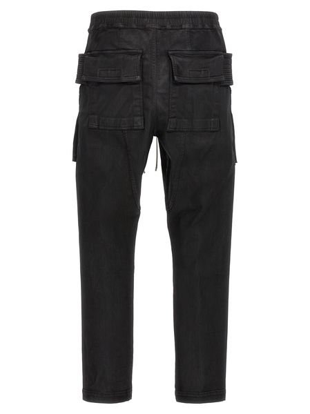 Rick Owens DRKSHDW Creatch Coated Finish Cargo Pants