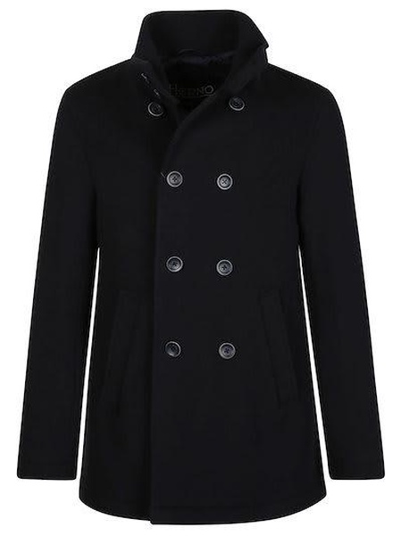 Herno Double-Breasted Long-Sleeved Coat