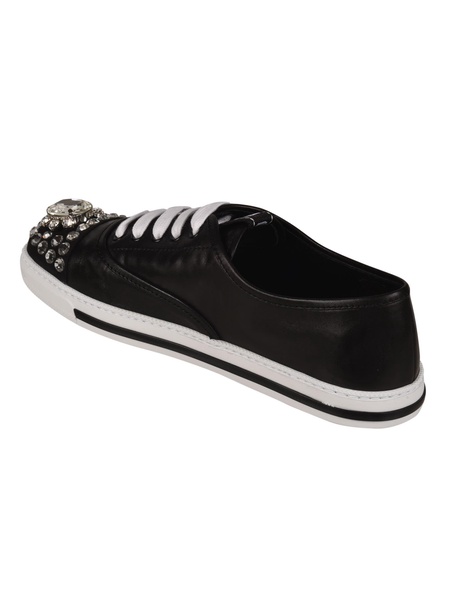 SS22 Sport Shoes, Black Leather, Rubber Sole