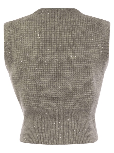 Fabiana Filippi Sleeveless Top With Micro Sequins