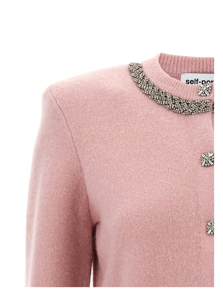 Pink Embellished Cardigan