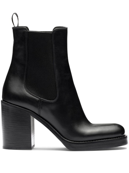 Brushed Leather 85mm Ankle Boots