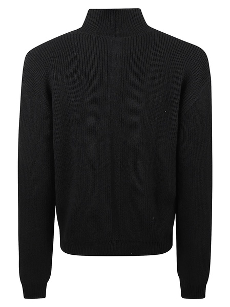 Ribbed Knit Turtleneck Sweater