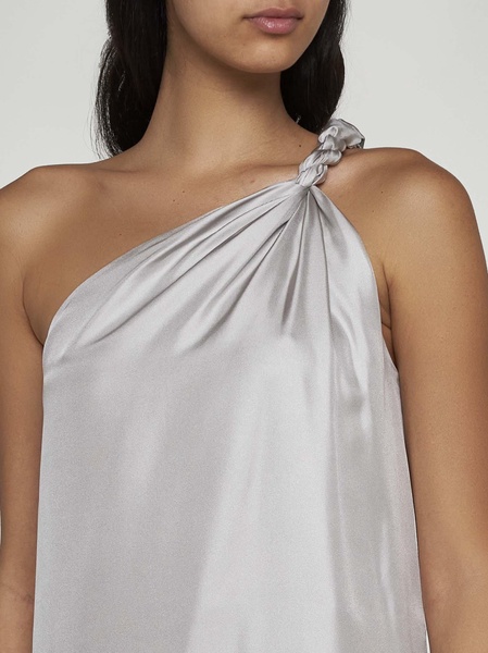 Adela One-shoulder Silk Dress