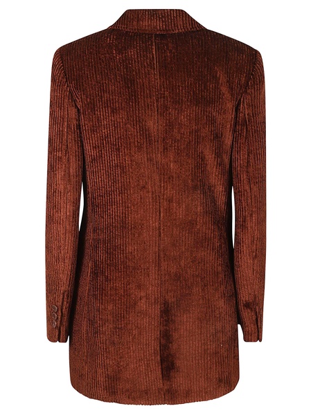 Alberta Ferretti Corduroy Single-Breasted Tailored Blazer