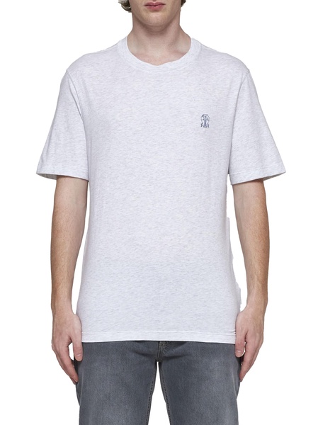 Brunello Cucinelli Logo Printed Crewneck T-Shirt