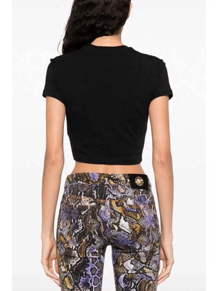 Just Cavalli Black Short Sleeves T-shirt