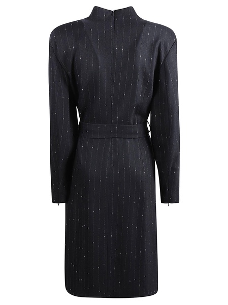 Pinstripe Wrap Coat