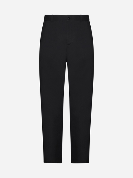 Logo-waistband Wool Trousers