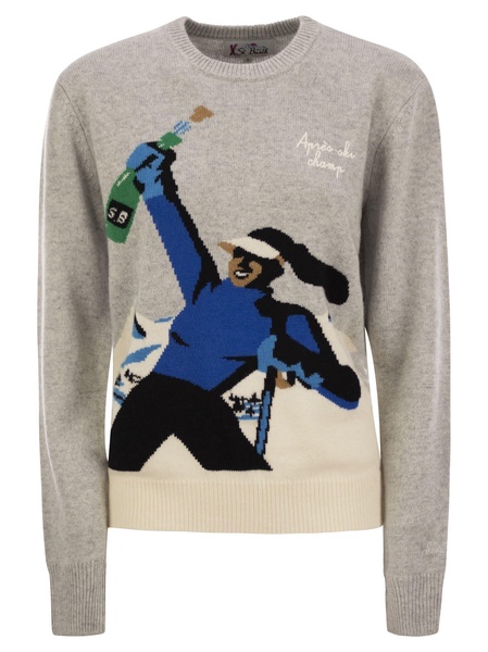 Mc2 Saint Barth New Queen Sweater With Jacquard Print Après Ski Champ