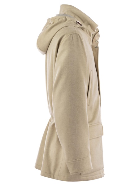 Brunello Cucinelli Suede Hooded Outerwear