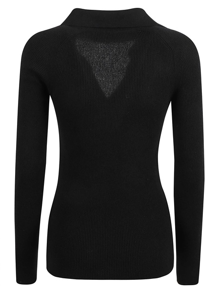 Knitted Long-sleeved Polo Shirt