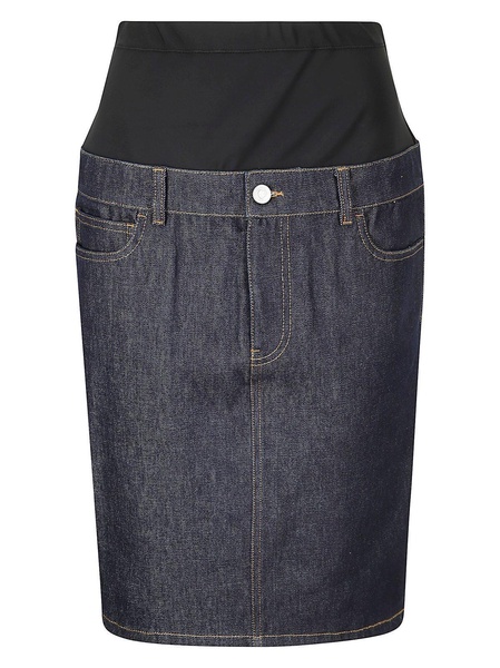 Hybrid Midi Denim Skirt