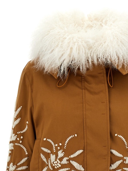 Fur Embroidery Parka