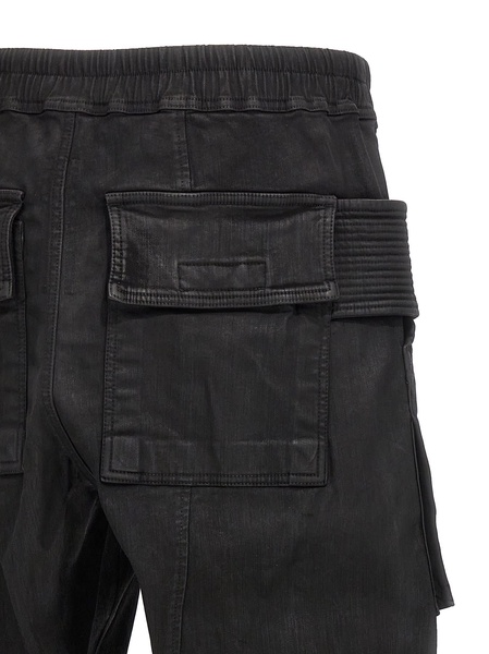 Rick Owens DRKSHDW Creatch Coated Finish Cargo Pants