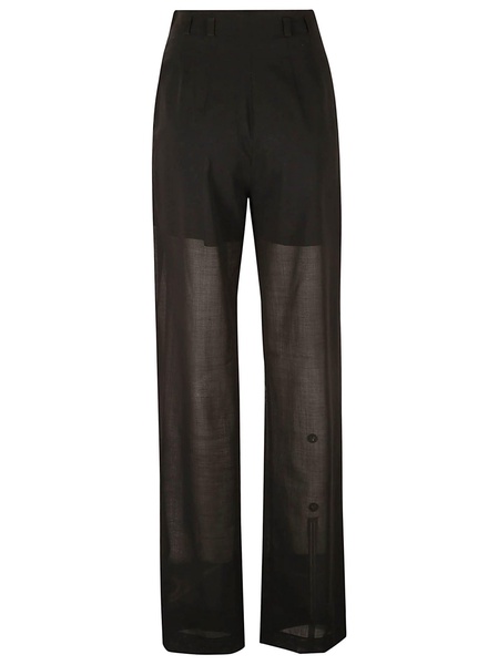 See Through Paneled Straight Leg Trousers