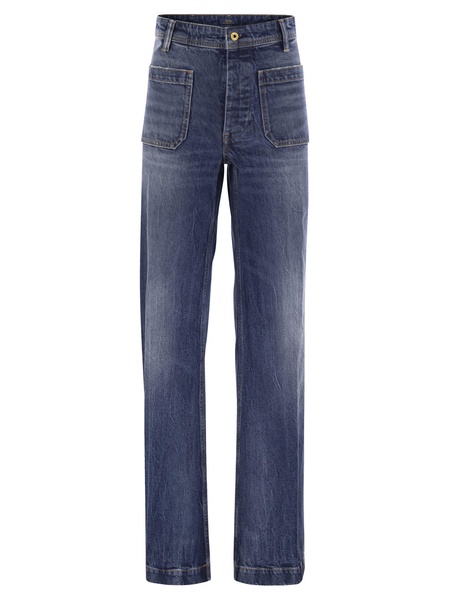 Polo Ralph Lauren Wide Leg Jeans In Stretch Cotton