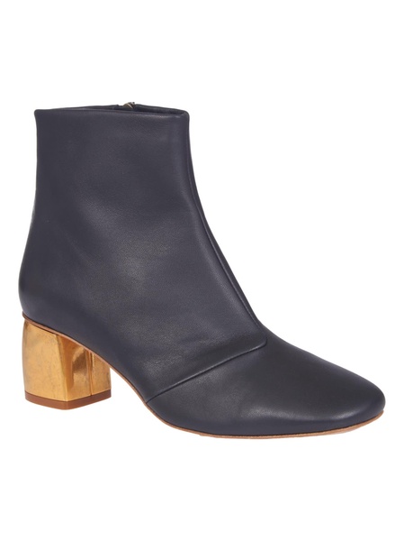 Side Zipped Block Heel Boots