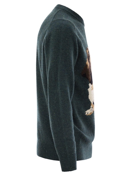 Mc2 Saint Barth Dachshund Jumper In Wool Blend