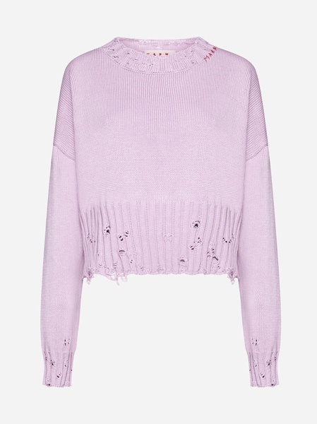 Cotton Cropped Sweater