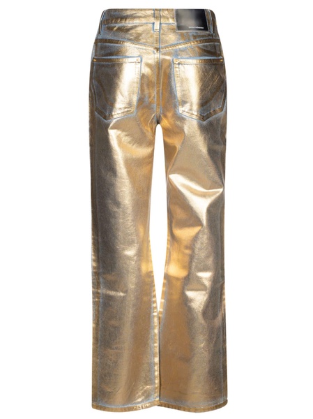 Metallic Denim Jeans