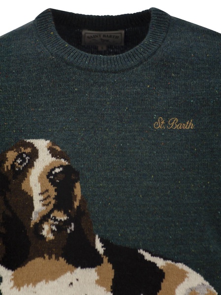 Mc2 Saint Barth Dachshund Jumper In Wool Blend