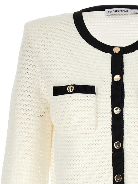 Cardigan All'uncinetto - Bianco / XS