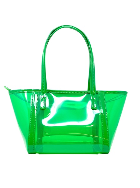 By Far Bar Tote Transparent Green Pu Handbag