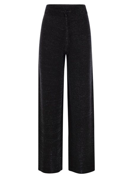 Wide Trousers In Organic Cotton And Lurex