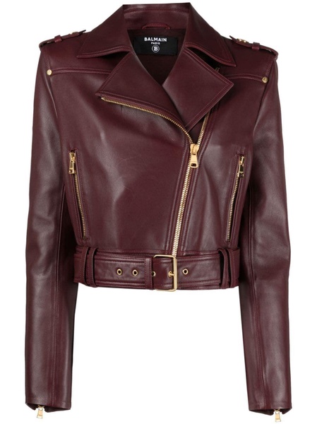 Balmain Leather Biker Jacket