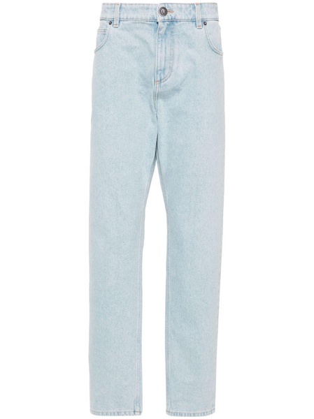 BALMAIN Regular Fit Light Blue Denim Jeans