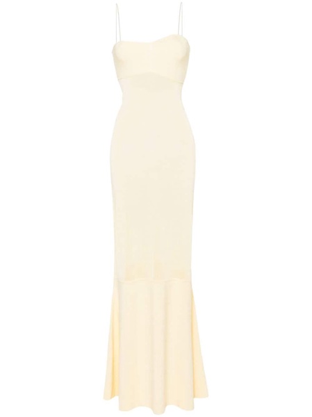 JACQUEMUS Light Yellow Mermaid Dress with Spaghetti Straps