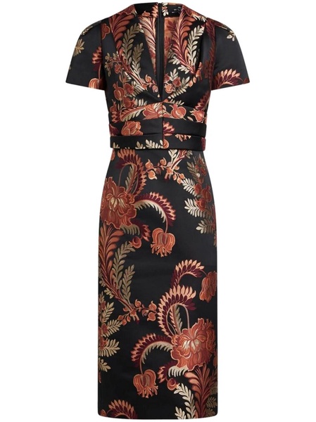 jacquard midi dress