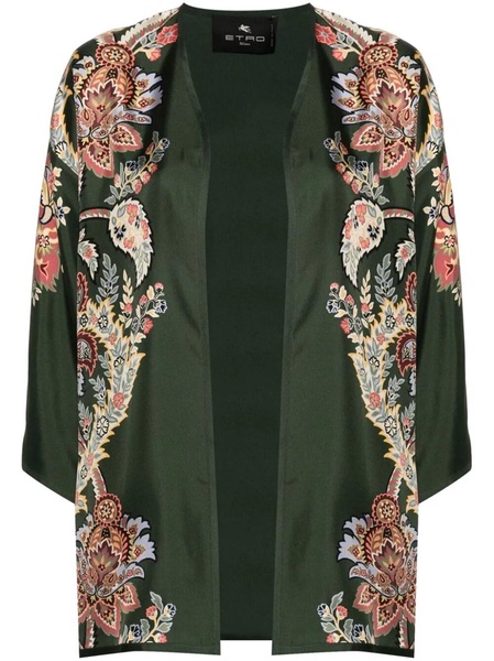 Etro Paisley Printed Twill Kesa Robe