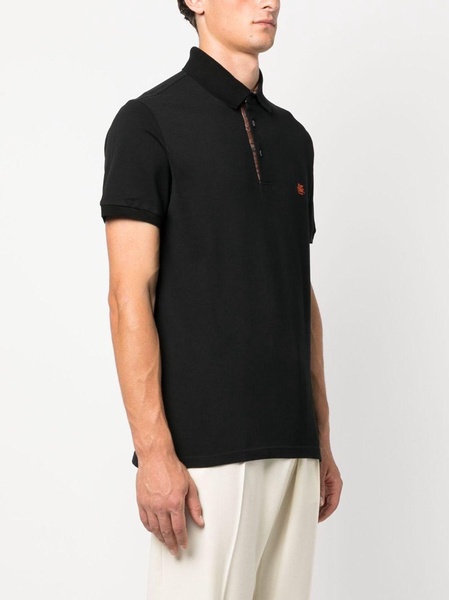 logo-embroidered cotton polo shirt