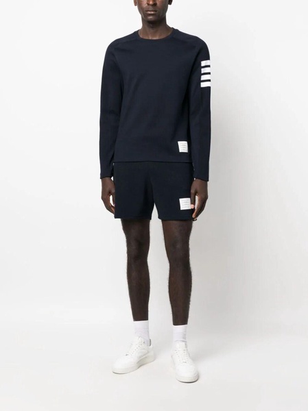 Thom Browne 4 Bar Cotton Crewneck Sweater