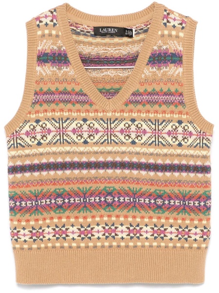 patterned-jacquard vest