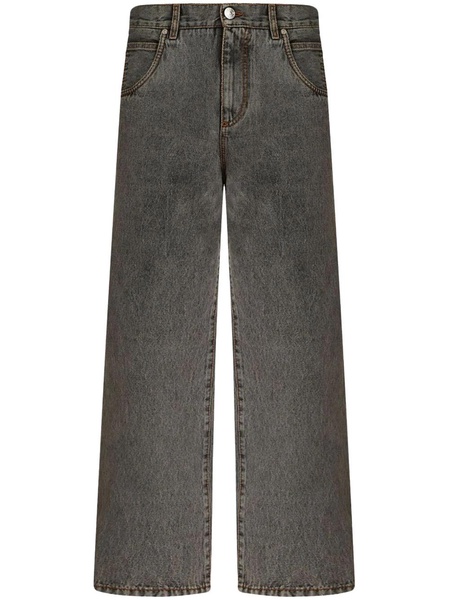 mid-rise straight-leg jeans 