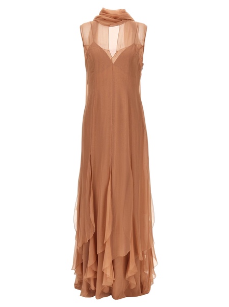 Alberta Ferretti Long Chiffon Dress