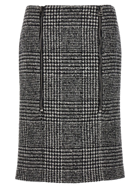 Tom Ford Prince of Wales Pattern Midi Skirt