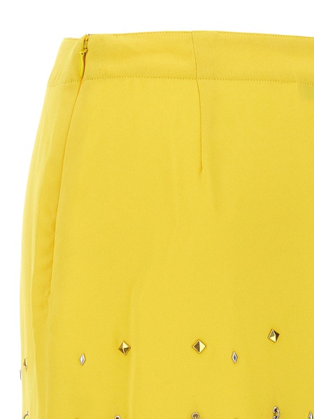 Diamond-Hued Sequin Skirt Skirts Yellow