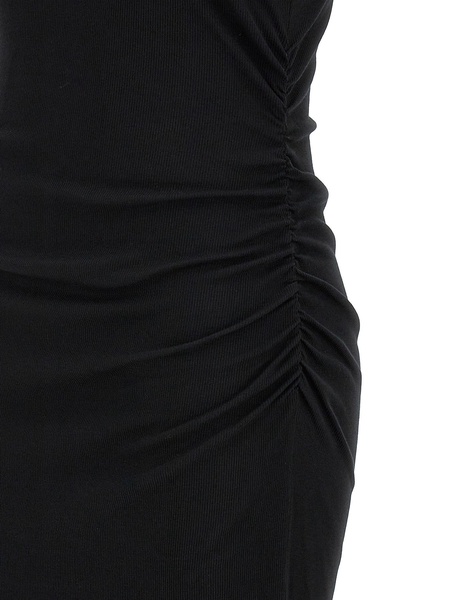 Logo Ribbed Dress Dresses Black