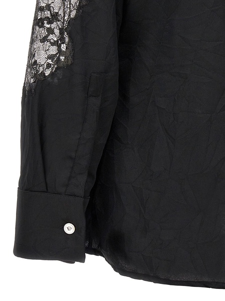 Versace Lace-Detailed Buttoned Shirt