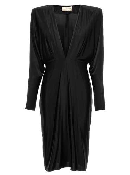 Alexandre Vauthier V Neck Jersey Dress