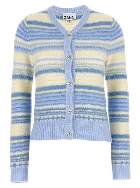 Striped Cardigan Sweater, Cardigans Light Blue