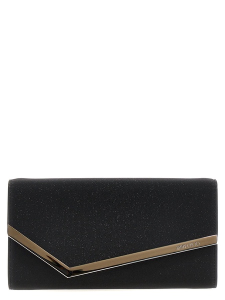 Jimmy Choo Emmie Glitter Chain-Linked Clutch Bag