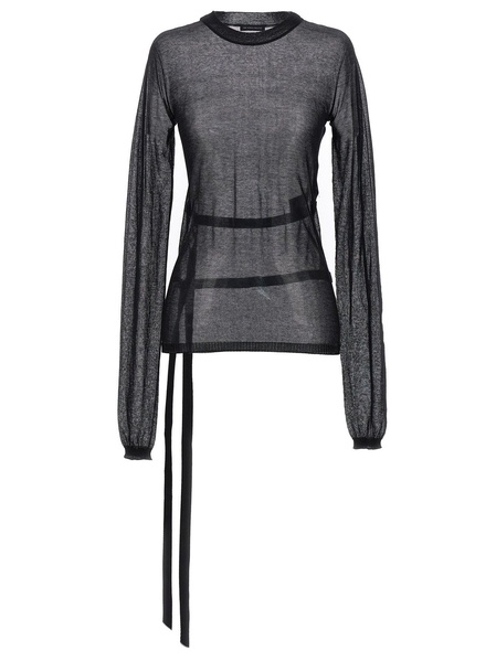 Ann Demeulemeester Blion Sheer Lace-Up Detailed Sweater