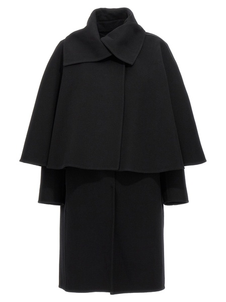 Coat With Cape Coats, Trench Coats Black